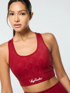 Viano Printed Sports Bra- Sun Dried Tomato