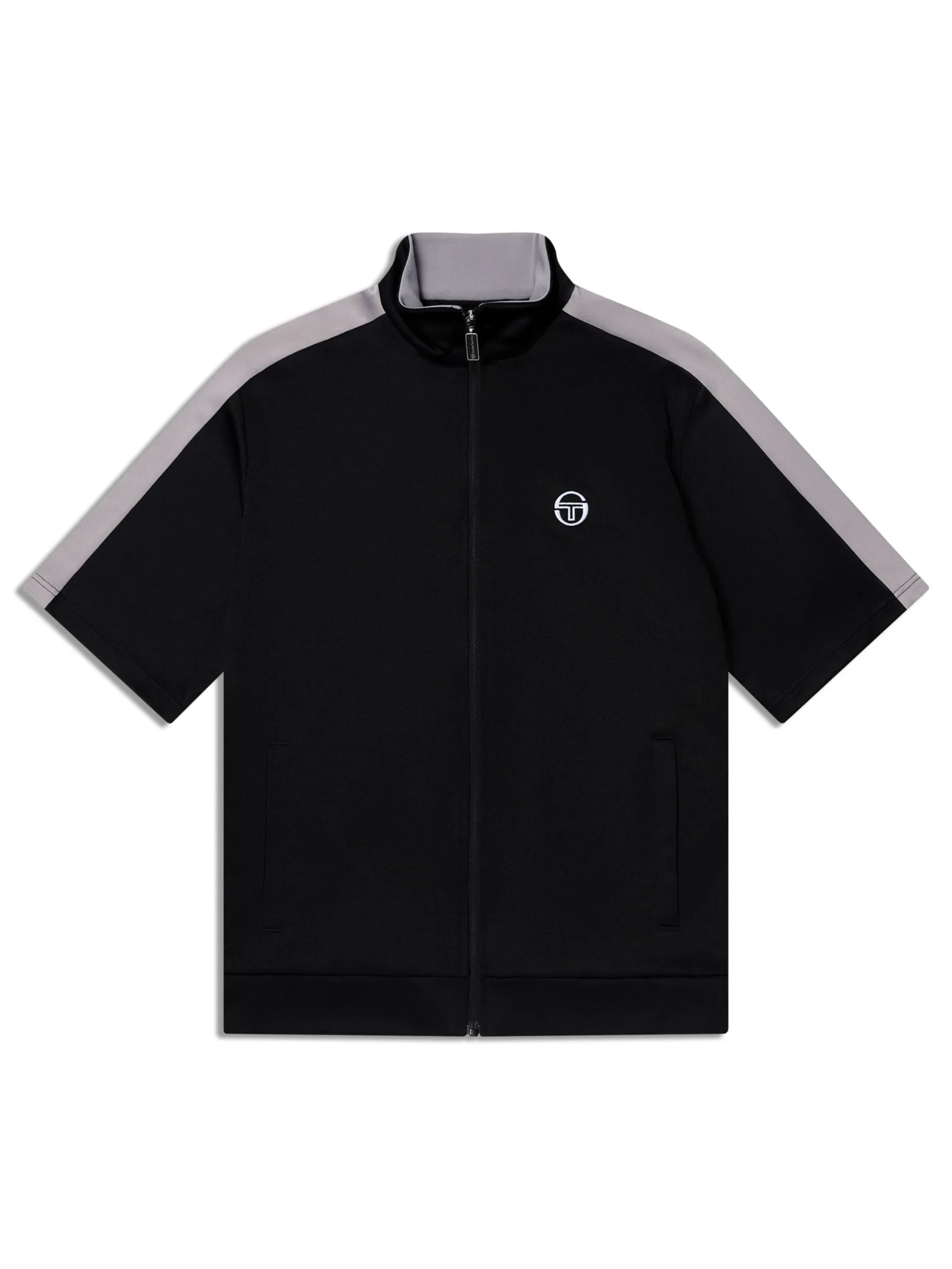 Viscotti Short Sleeve Track Jacket-Black Beauty