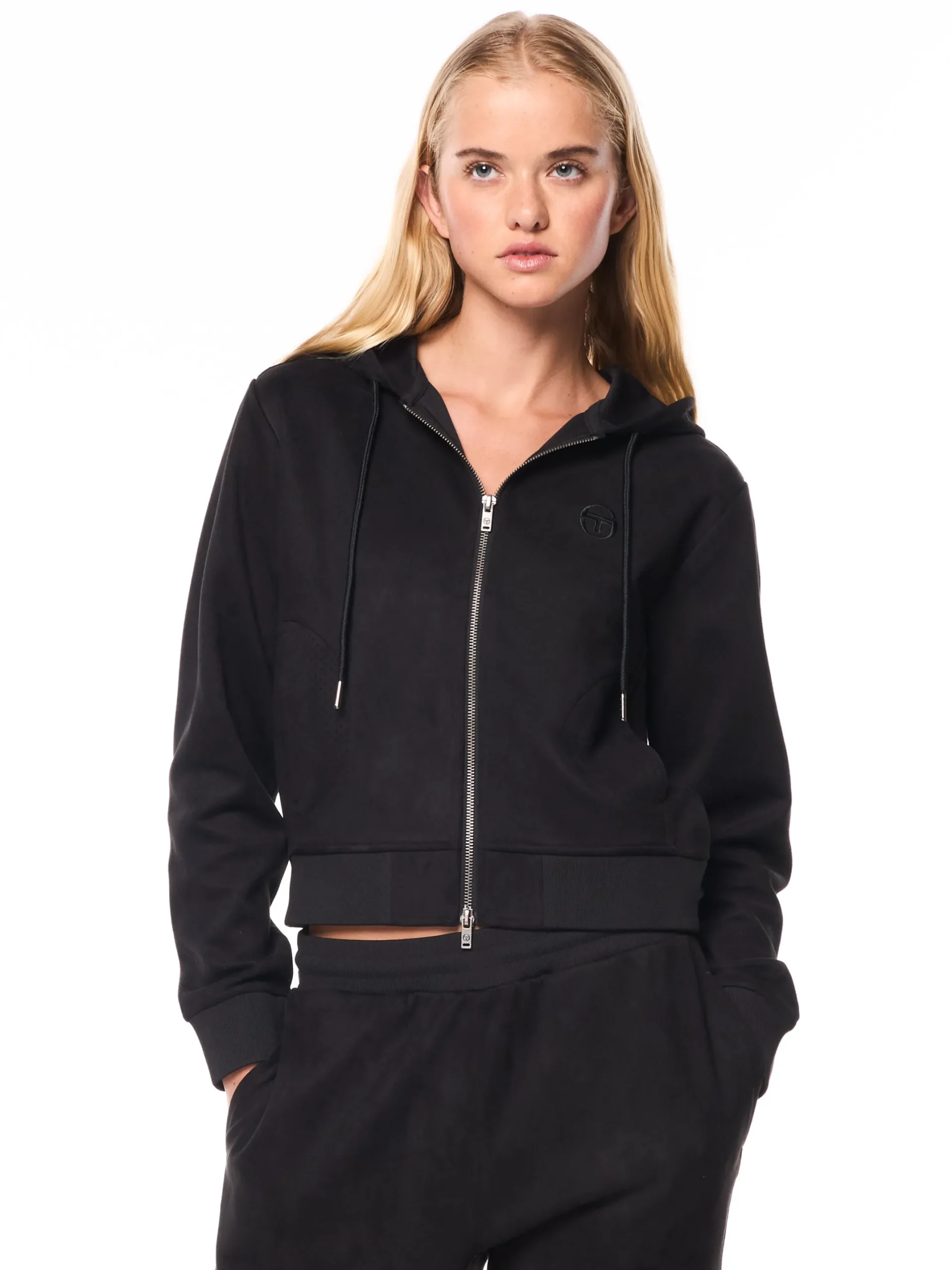 Women's Camoscio Hoodie- Black Beauty