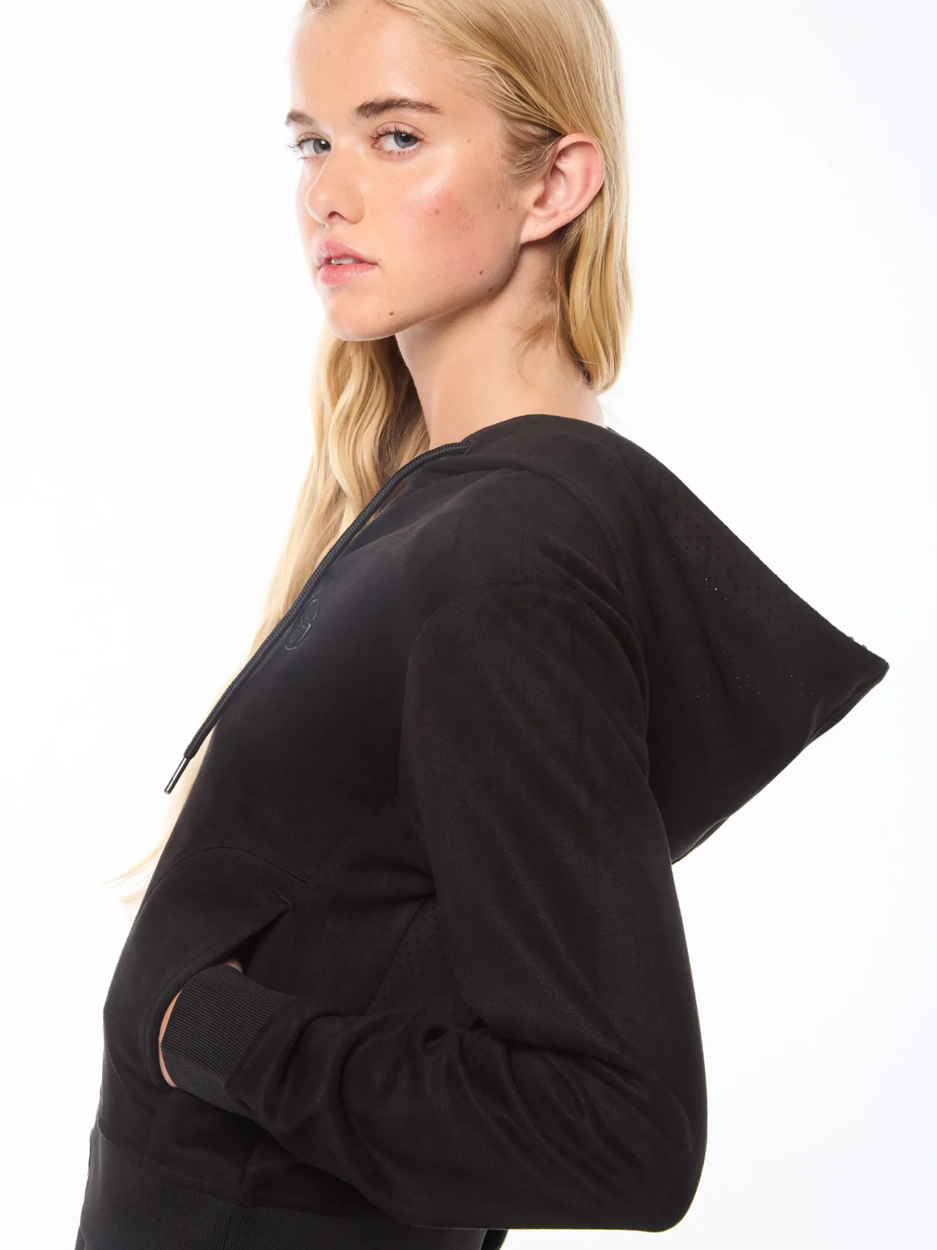 Women's Camoscio Hoodie- Black Beauty