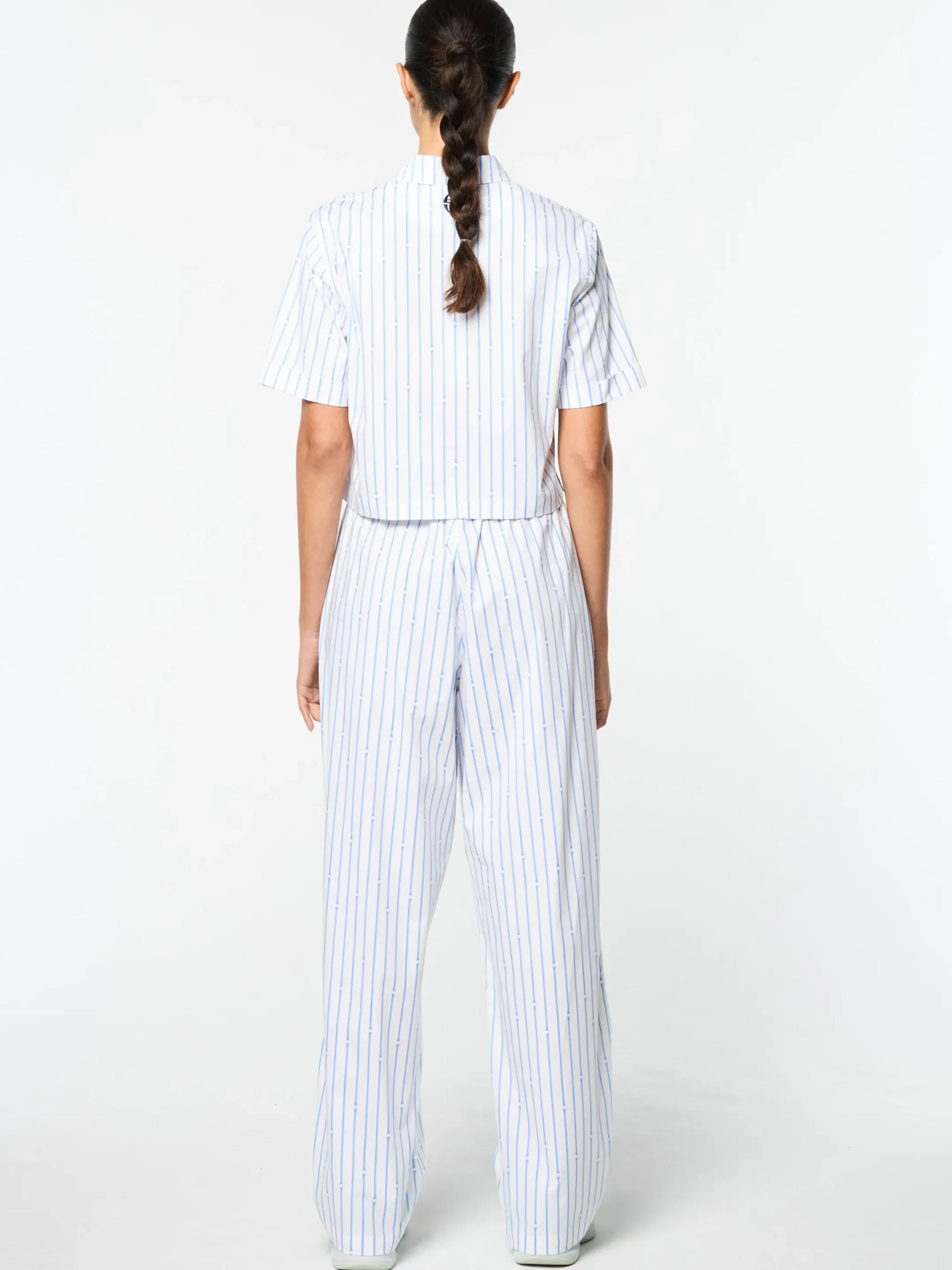 Women's Colonna Cropped Shirt- French Blue