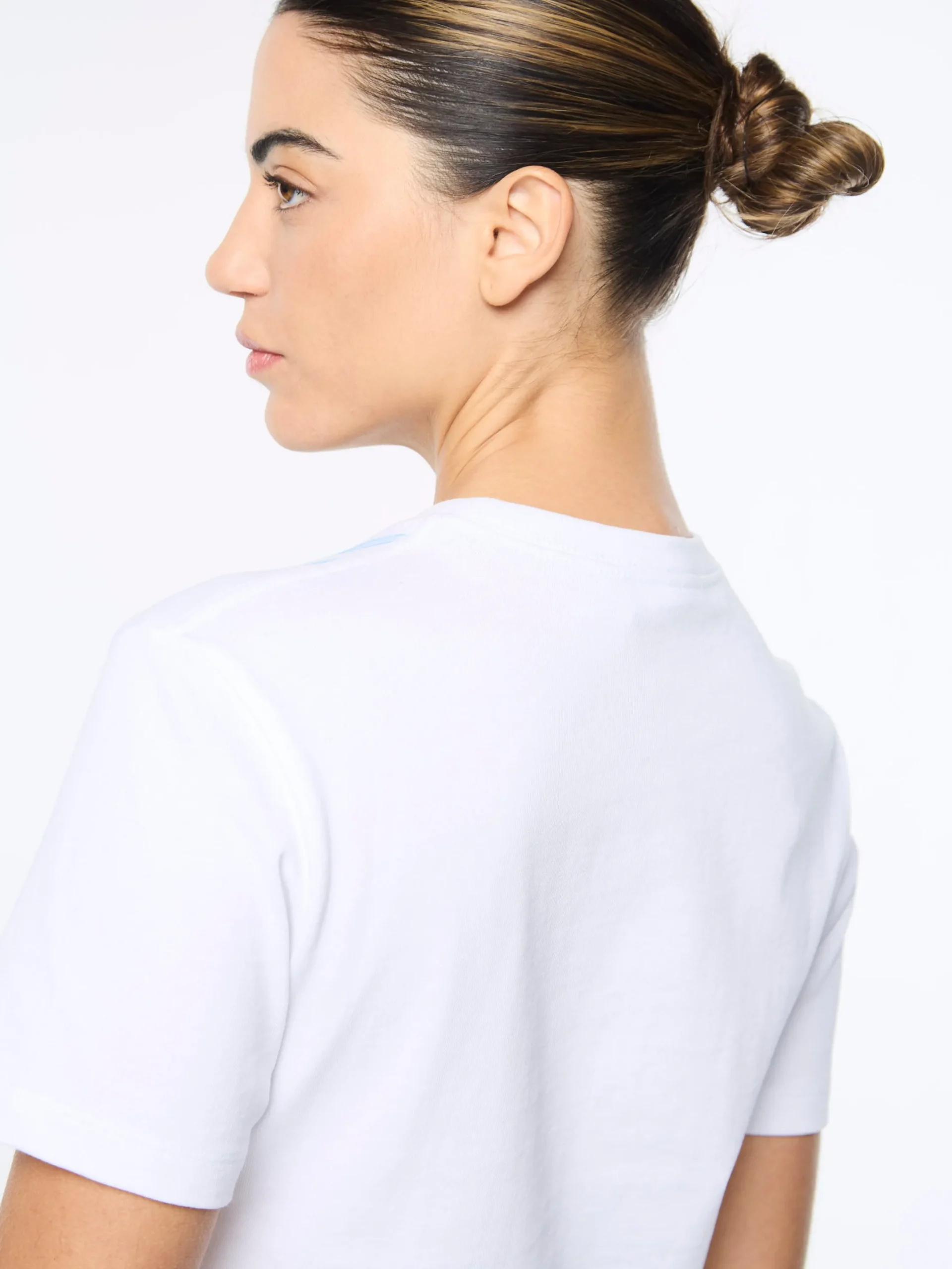 Women's Colonna Cropped T-Shirt- French Blue