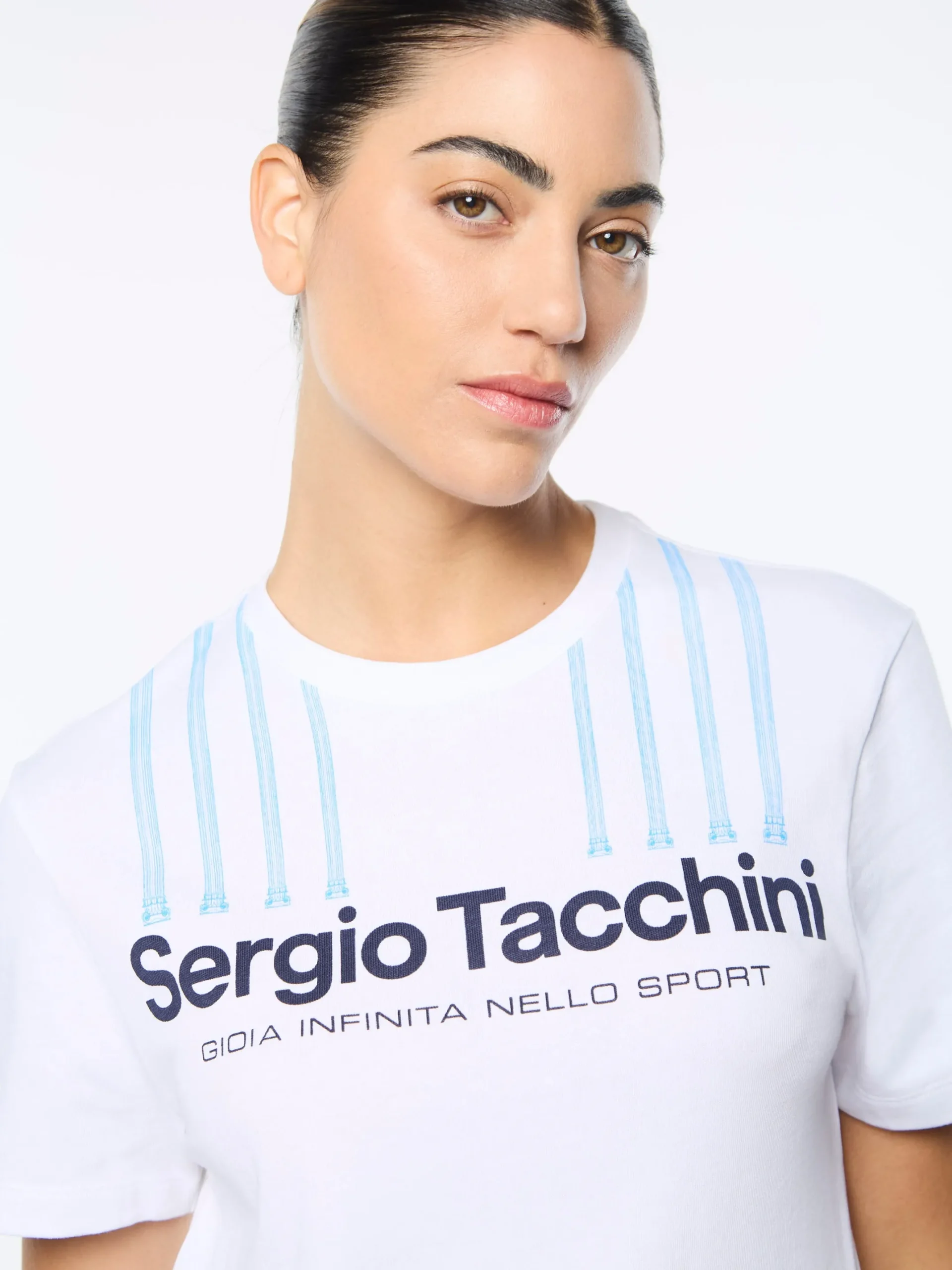 Women's Colonna Cropped T-Shirt- French Blue