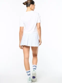 Women's Colonna Cropped T-Shirt- French Blue