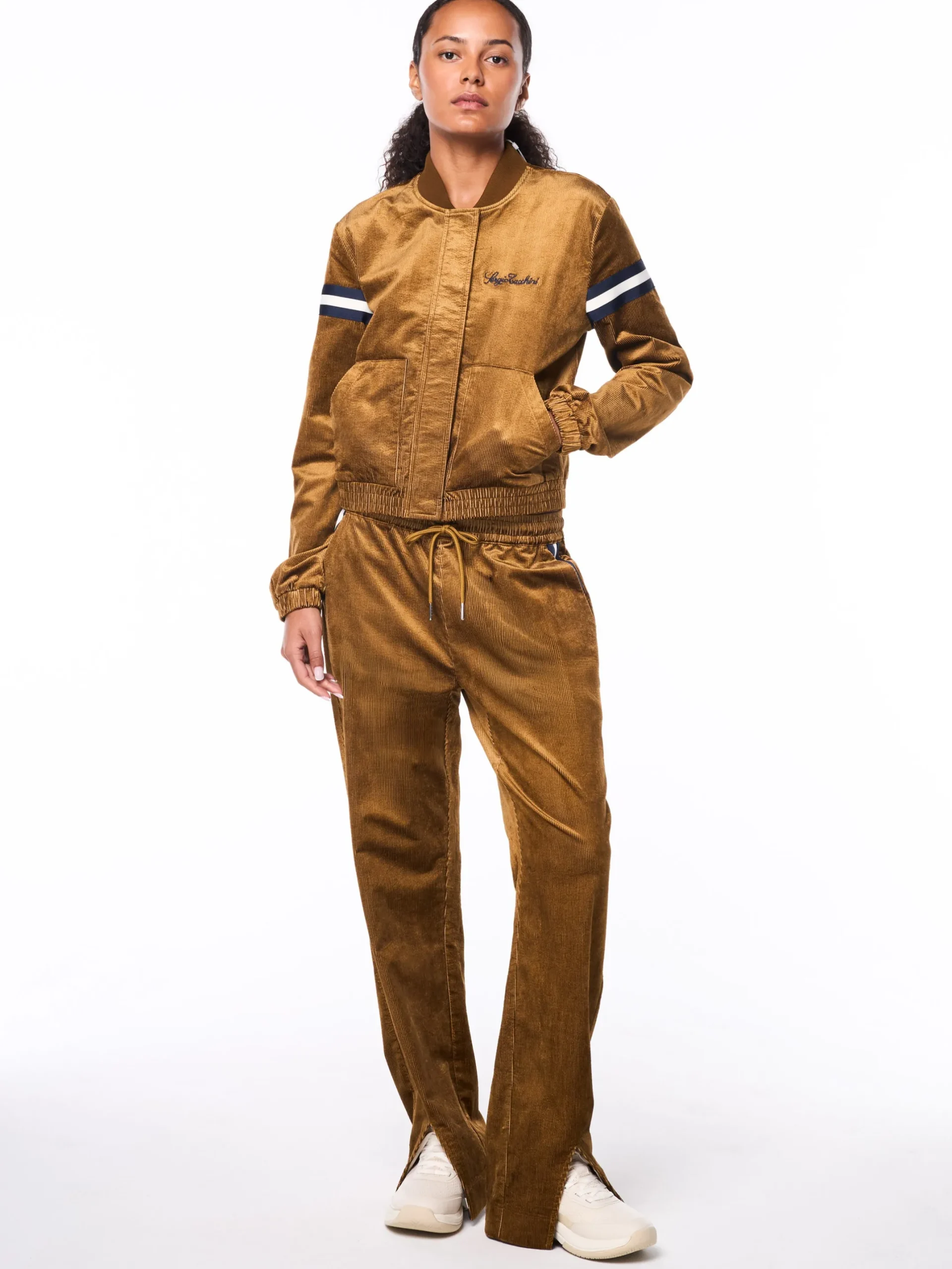 Women's Cordurato Track Jacket- Bronze Brown
