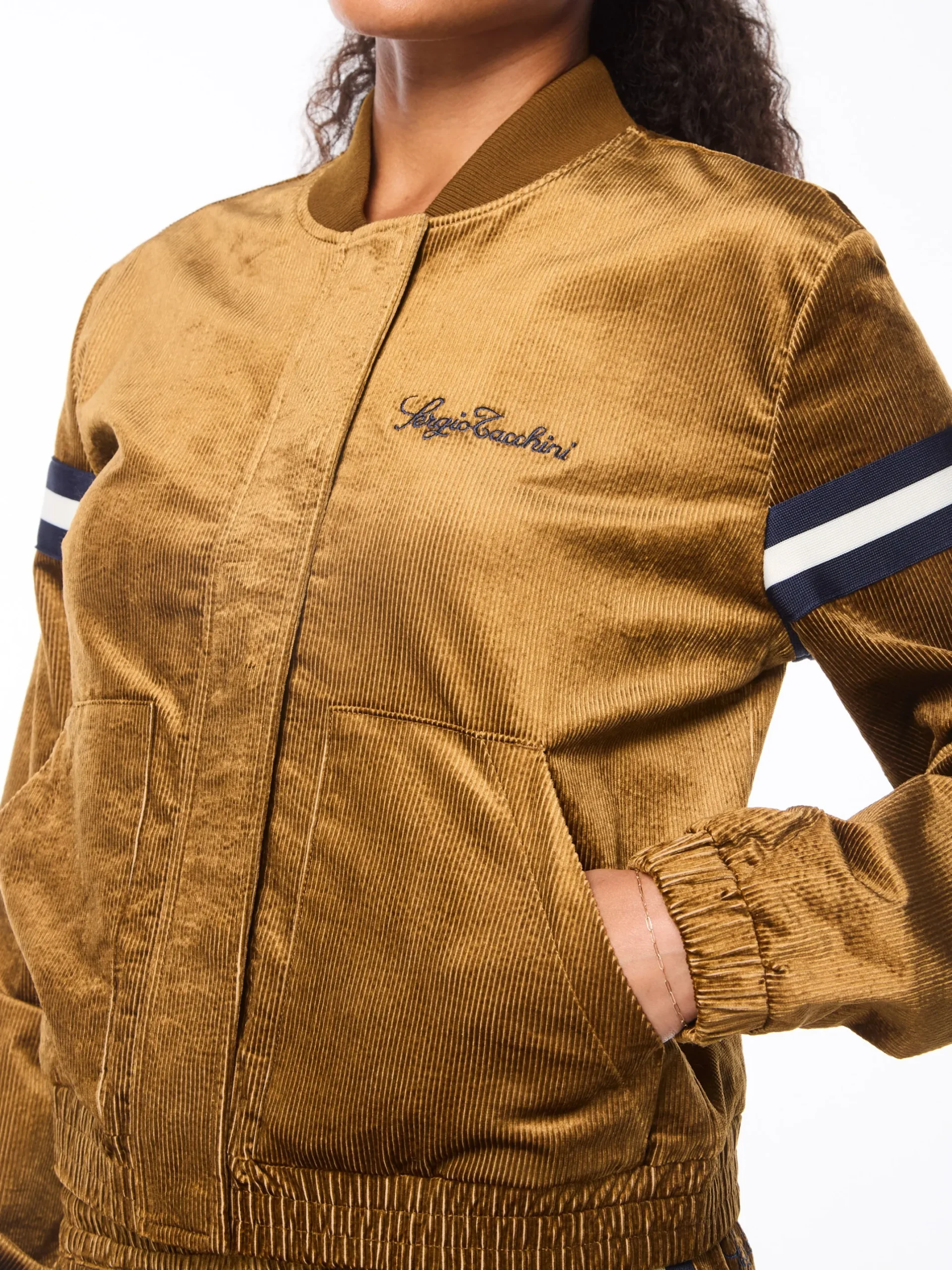 Women's Cordurato Track Jacket- Bronze Brown