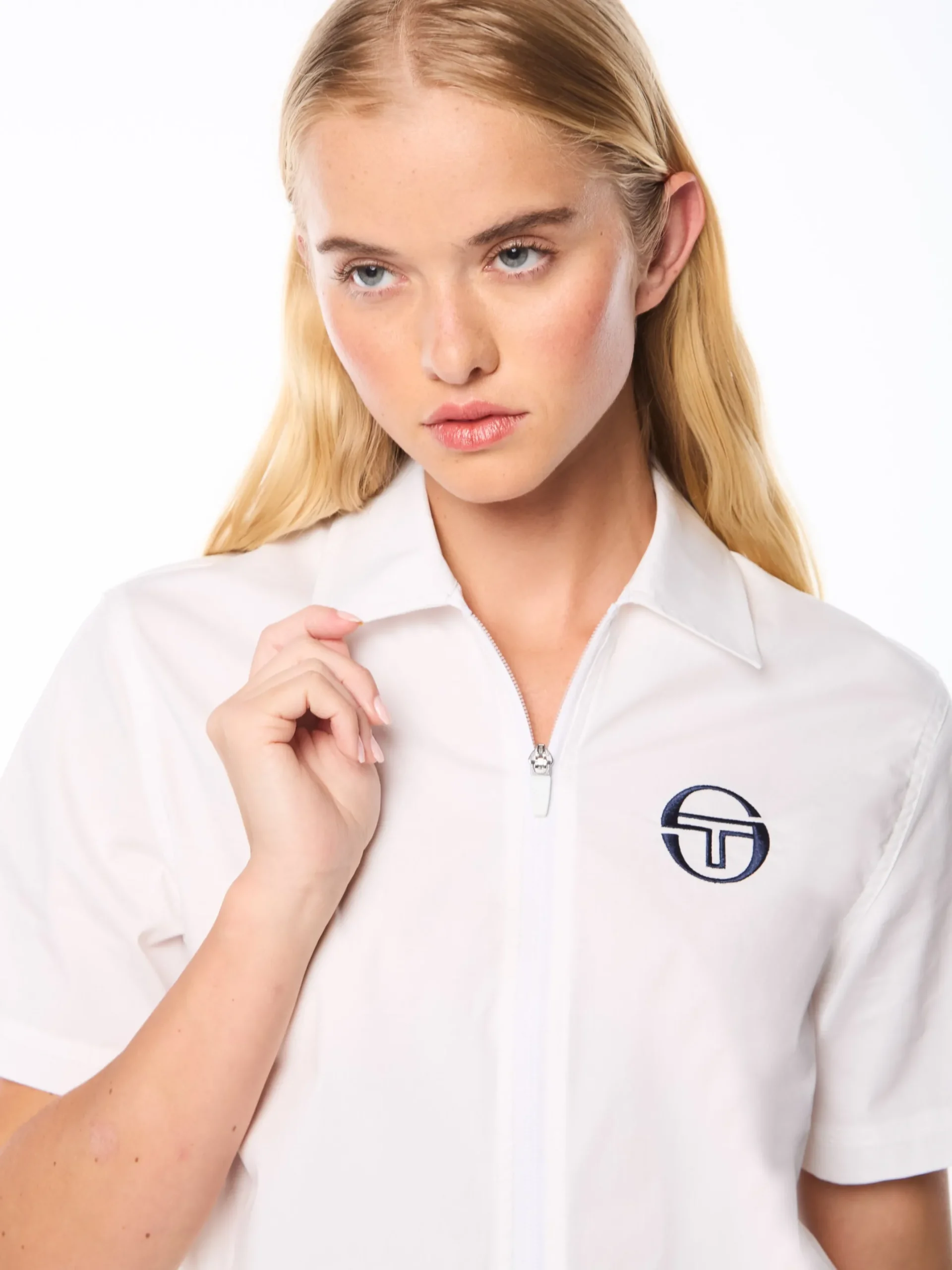 Women's Piano Cabana Full Zip-Brilliant White
