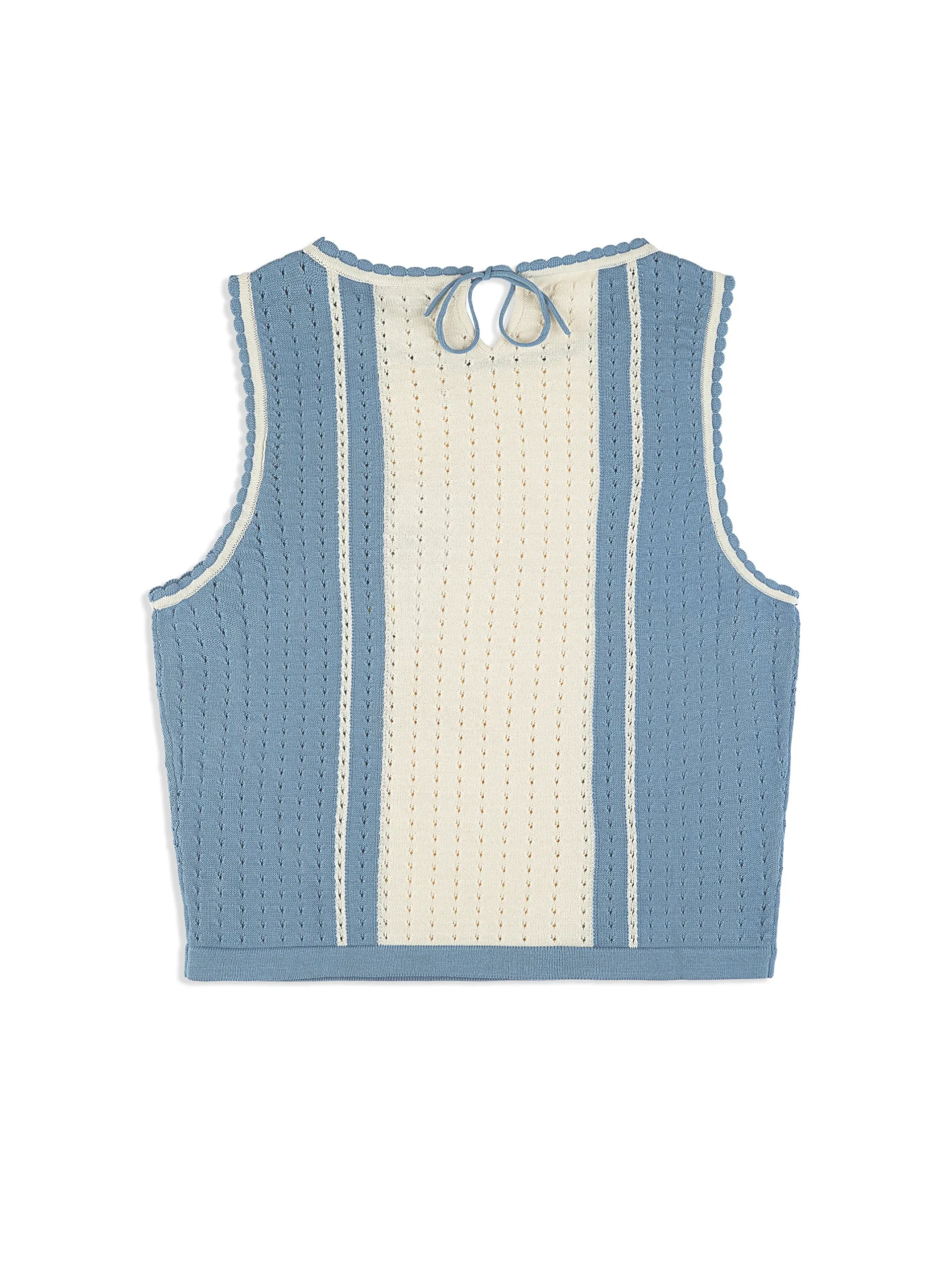 Zola Knit Top- Faded Denim