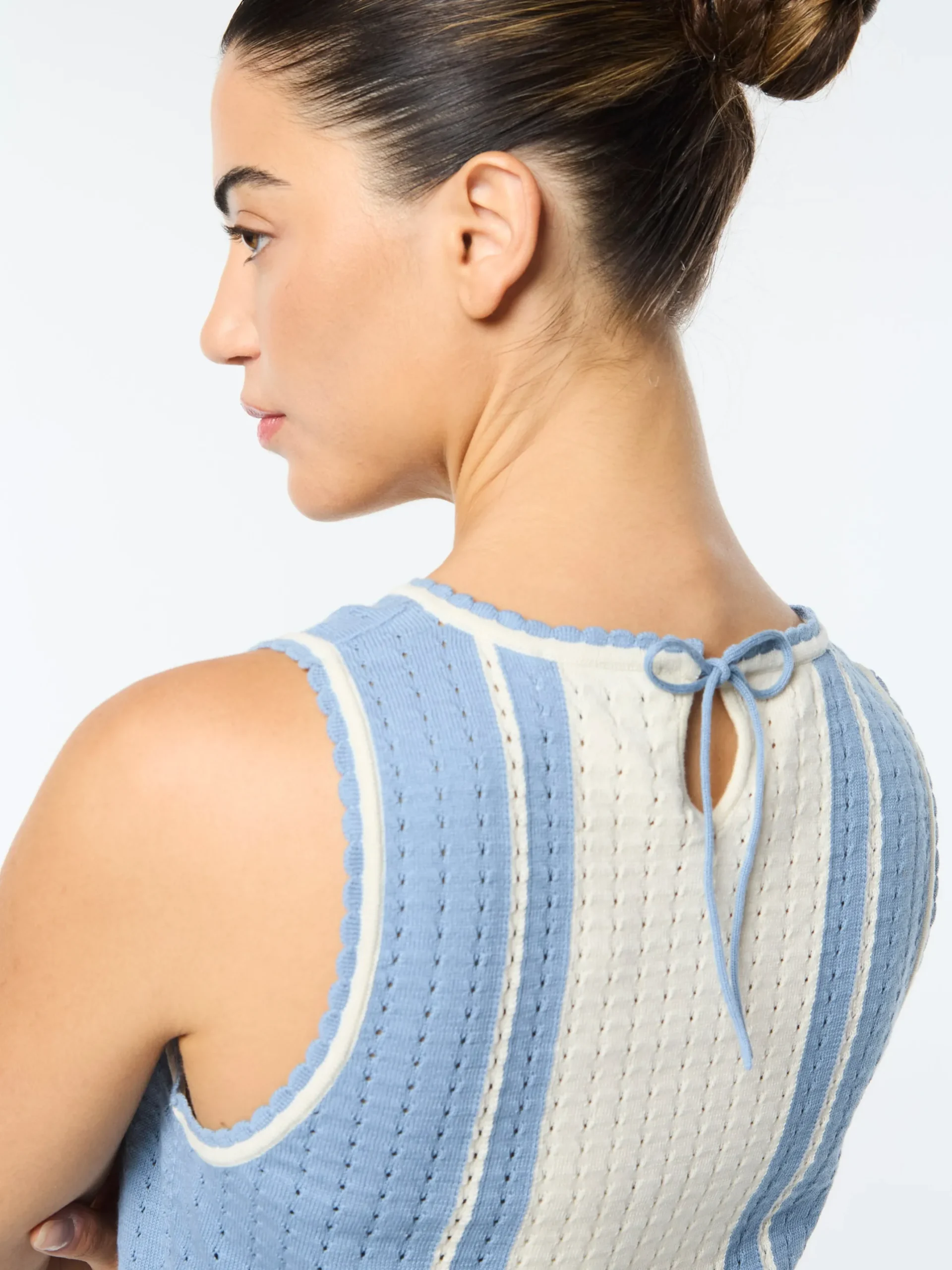 Zola Knit Top- Faded Denim