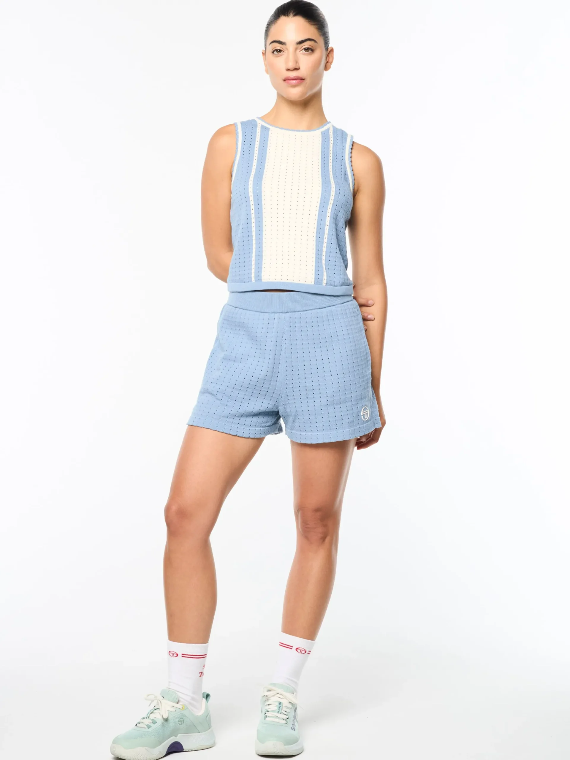 Zola Knit Top- Faded Denim